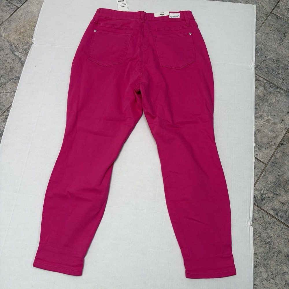 Judy Blue NWT Hi-Rise Slim Fit Neon Pink Denim Jeans Size 14W Style #88456 - Picture 6 of 6
